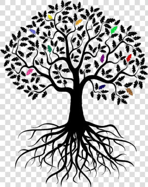 Clip Art Vector Graphics Stock Illustration Openclipart   Transparent Tree With Roots  HD Png Download