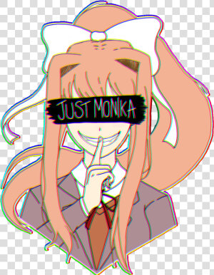 Clip Art Monika Glitch   Ddlc Scary Ddlc Monika  HD Png Download