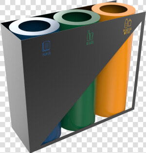 Modern Powder Coated Metal Recycle Bin Station   Recycling Bin  HD Png Download