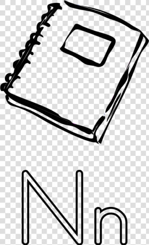 N Is For Notebook Clip Arts   Homework Clipart Black And White  HD Png Download