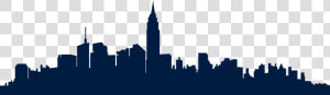 New York City Silhouette Png   New York Skyline Silhouette Vintage  Transparent Png