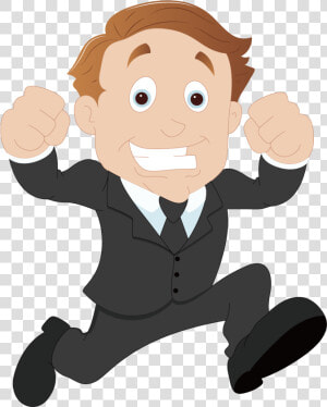 Cartoon Sales Businessperson Clip Art   Running Man Cartoon Png  Transparent Png