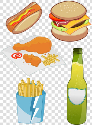 Comidas Rápidas  Bebidas Gaseosas  Insalubres   Imagenes De Comidas Y Bebidas  HD Png Download