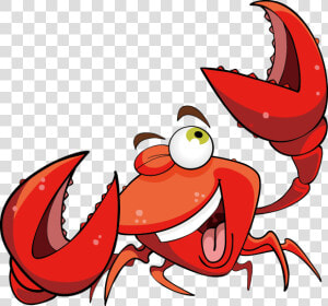 Crab Seafood Lobster Cartoon   Crab Cartoon Png  Transparent Png