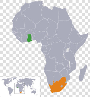 Ghana South Africa Locator   Ghana In South Africa  HD Png Download