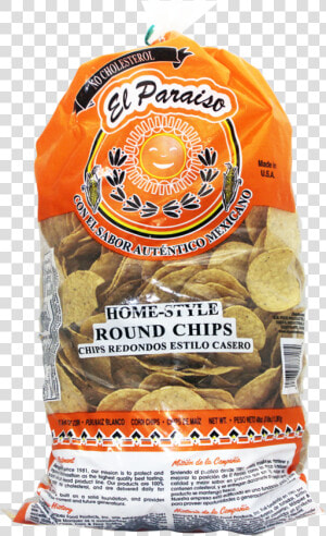 Round Party Size Chips 48oz   El Paraiso Tortilla Chips  HD Png Download