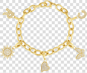 Product 18k Gold Oval Link Charm Bracelet  HD Png Download