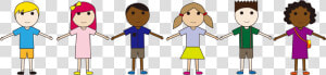 Children Holding Hands Png   Drawing Of Kids Holding Hands  Transparent Png