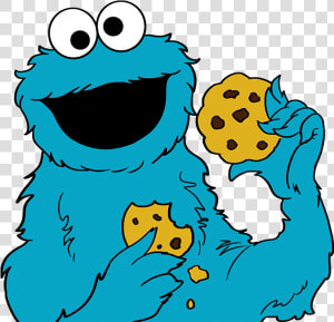 How To Draw Cookie Monster From Sesame Street   Cartoon Cookie Monster Drawing  HD Png Download