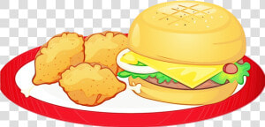 Clip Art Portable Network Graphics Junk Food Hamburger   Cartoon Plate Of Food  HD Png Download