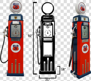 Tokheim 36b Clock Face Pump  Orange  amp  Blue   Gas Pump  HD Png Download
