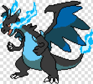 Transparent Charizard   Mega Charizard X Pixel Png  Png Download