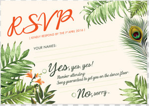 Rsvp Jungle Pepperandjoy Uk   Rsvp Card Jungle  HD Png Download