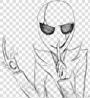 Gaster Outlines Sketch Thingy By Spirit Of Steam   Sketch  HD Png Download