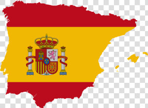 Flag Map Of Greater Spain   Map Of Spain Png  Transparent Png