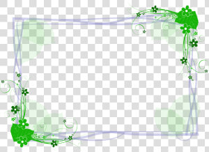 Green Line Border Png Download   Flower Green Border Line Design  Transparent Png