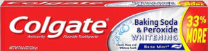 Colgate Tooth Paste Baking Soda Brisk Mint 226 Gm   Colgate Toothpaste 8 Oz  HD Png Download