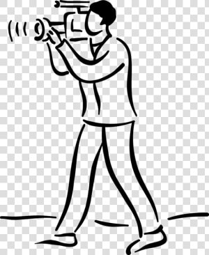 Transparent Cameraman Clipart   Drawing Of Camera Man  HD Png Download