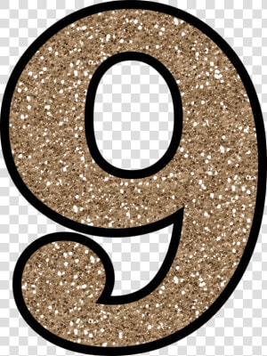 Sparkling Number   Glitter Number 9  HD Png Download