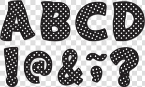 Transparent White Polka Dots Png   Black Polka Dot Letters  Png Download