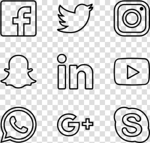 Social Network Png Clipart   Social Media Logos Png White  Transparent Png