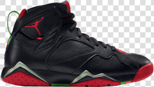 Jordan 7 Negro Con Rojo  HD Png Download