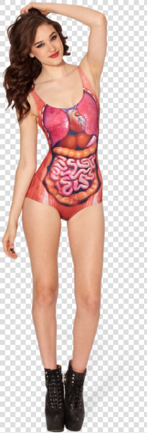 Dem Guts Swim Suit   Black Milk Clothing Dem Guts  HD Png Download