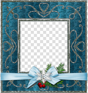 Marco De Fotos De Navidad Azul   Transparent Christmas Photo Frame  HD Png Download