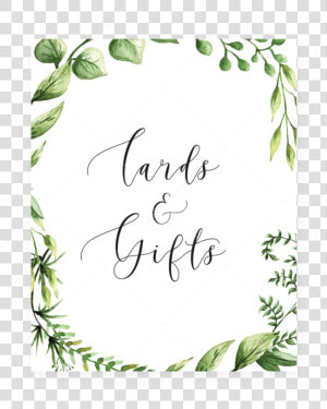 Greenery Party Decor Printable Cards And Gifts Table   Free Printable Baby Shower Sign  HD Png Download