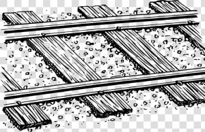 Rail Transport Train Track Drawing Railway Clipart   Train Track Clipart Black And White  HD Png Download