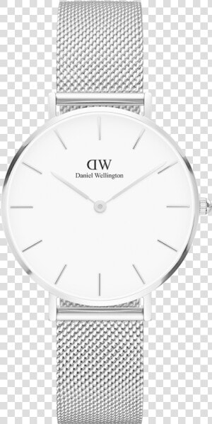 Dw Watch Classic Petite Sterling Silver White   Daniel Wellington Petite Sterling  HD Png Download