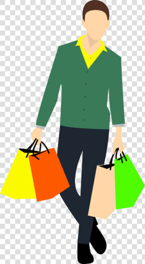 Shopping Bags  amp  Trolleys Grocery Store Fukuoka   Man Shopping Bag Cartoon Png  Transparent Png