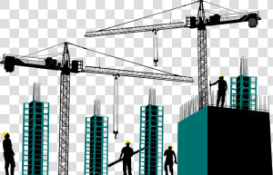 Scaffolding   Silhouette Construction Site Vector  HD Png Download