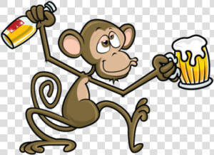 Drunk Monkey   Drunk Monkey Clipart  HD Png Download