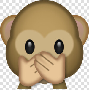 Speak No Evil Clipart   Monkey Emoji Png  Transparent Png