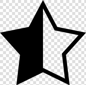 Star Half Star Svg   Rating Star And Half Star Png  Transparent Png