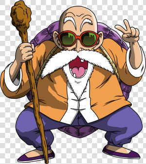 A Vara Is A Long Thin Stick   Master Roshi Peace Sign  HD Png Download