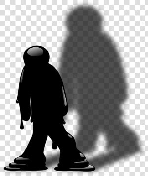 Man  Figure  Person  Shadow  Melting   Person With Shadow Cartoon  HD Png Download