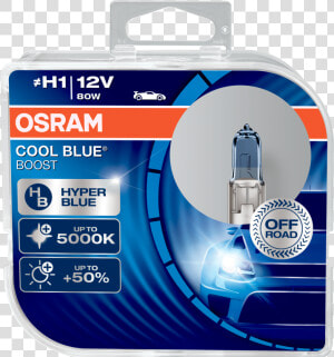 H1 Osram Cool Blue Boost 12v 80w 448 Halogen Bulbs   Osram H7 Off Road  HD Png Download