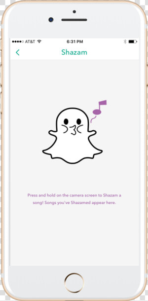 New Snapchat Update Shazam Feature   Iphone  HD Png Download