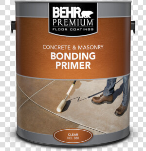 Can Of Concrete  amp  Masonry Bonding Primer   Behr White Concrete Stain  HD Png Download