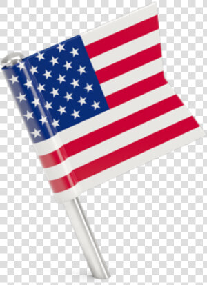 Square Flag Pin   Usa Flag Pin Icon  HD Png Download