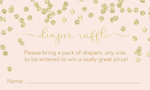 A Brunch For Baby Pink And Gold Diaper Raffle Ticket   Baby Shower  HD Png Download