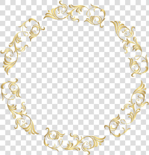 Gold Floral Border Frame Clip Art Image   Portable Network Graphics  HD Png Download