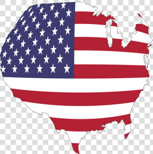 America Map With The American Flag   Stock Exchange  HD Png Download