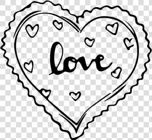 Black And White Hand Drawn Heart Shaped Love Vector   Love Black Vector Png  Transparent Png