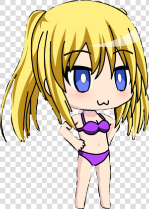 Chibi In Her Bikinis   Cartoon  HD Png Download