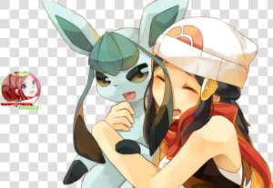 Transparent Glaceon Png   Hikari And Glaceon  Png Download