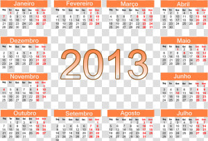 Calendario De 2016 Em Portugues   Calendário De 2013 Em Português  HD Png Download