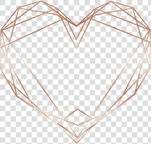  love  heart  triangle  glitter  rosegold  geometric   Geometric Rose Gold Heart Png  Transparent Png